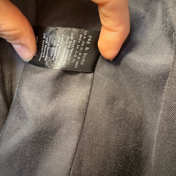 Rag & Bone Kato Black Blazer with Gray Scarf - Picture 5 of 6